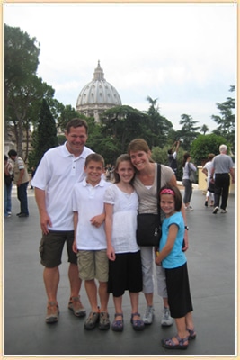 Family in Front of St Peters Rome Italy