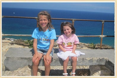 Girls Smiling on Cliffs of Gozo Malta