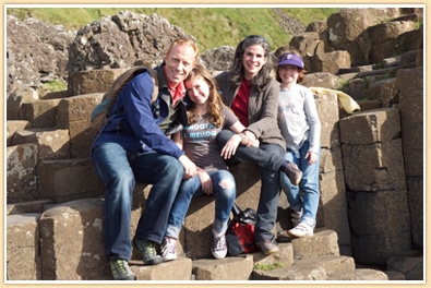 Pauline Frommer and Family Giant's Causeway Northern Ireland