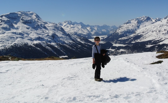 View of Engadine Alps St Moritz Switzerland