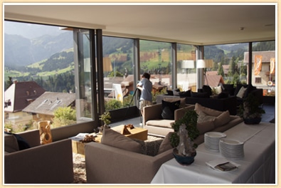 Lounge at The Cambrian Hotel Adelboden Switzerland