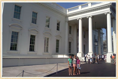Family at The White House in Washington DC