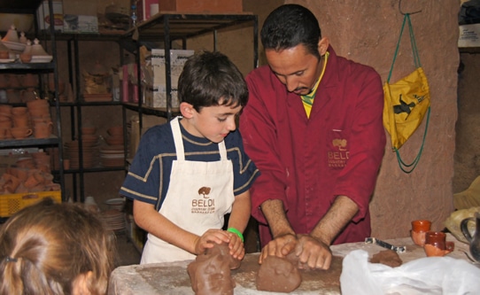 Pottery Lessons at Hotel Beldi Marrakech Morocco