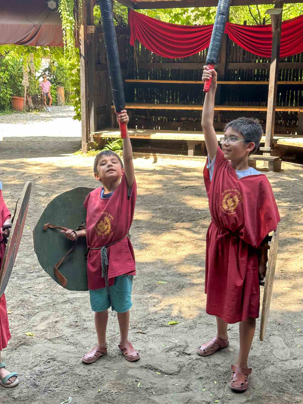 Gladiator school at GRUPPO STORICO ROMANO- Photo by Marcie Cheung, MarcieinMommyland.com