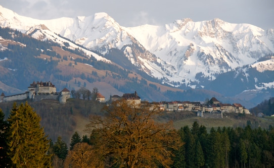 Gruyeres in Fribourg Switzerland