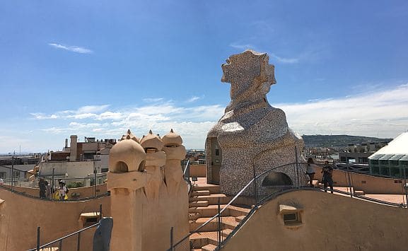 Barcelona, La Pedrera roof view