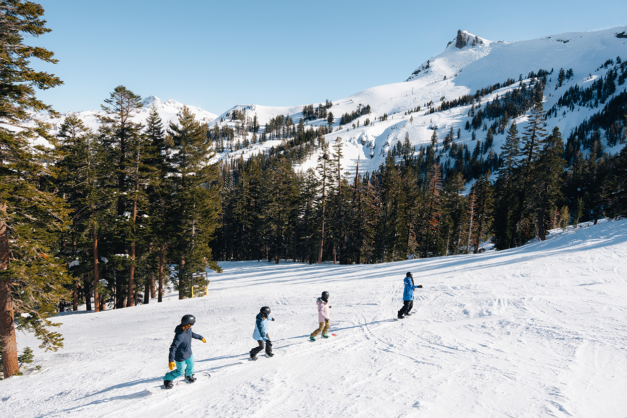 Skiing and snowboarding at Kirkwood Mountain Resort in Lake Tahoe, California