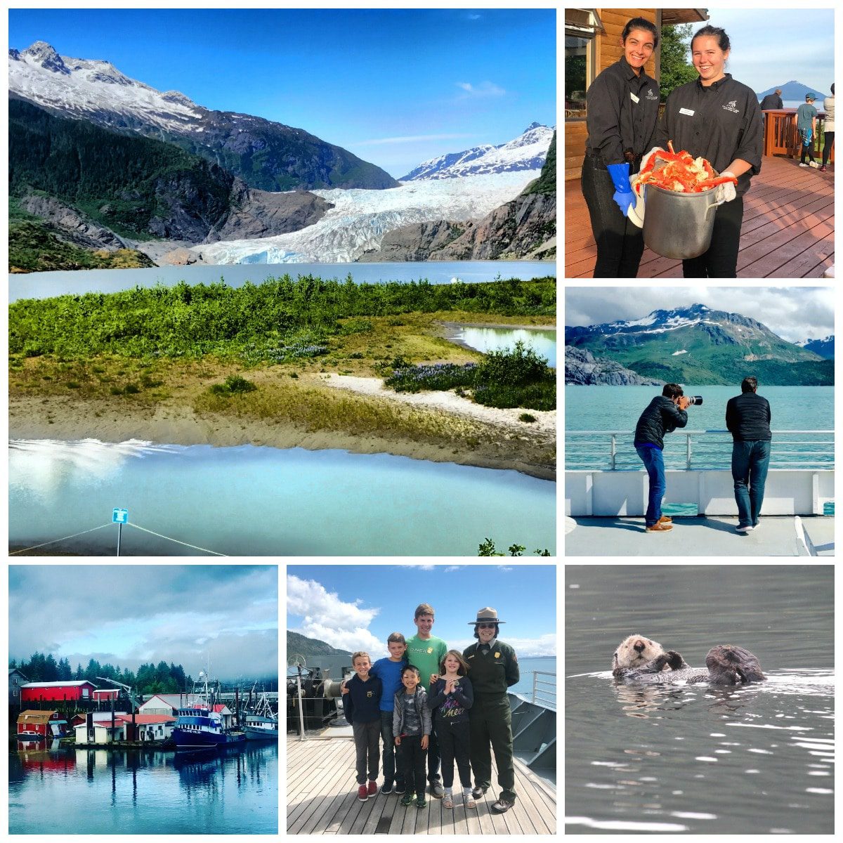 alaska family vacation collage
