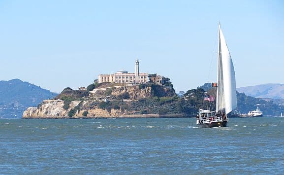 Shot of Alcatraz from boat