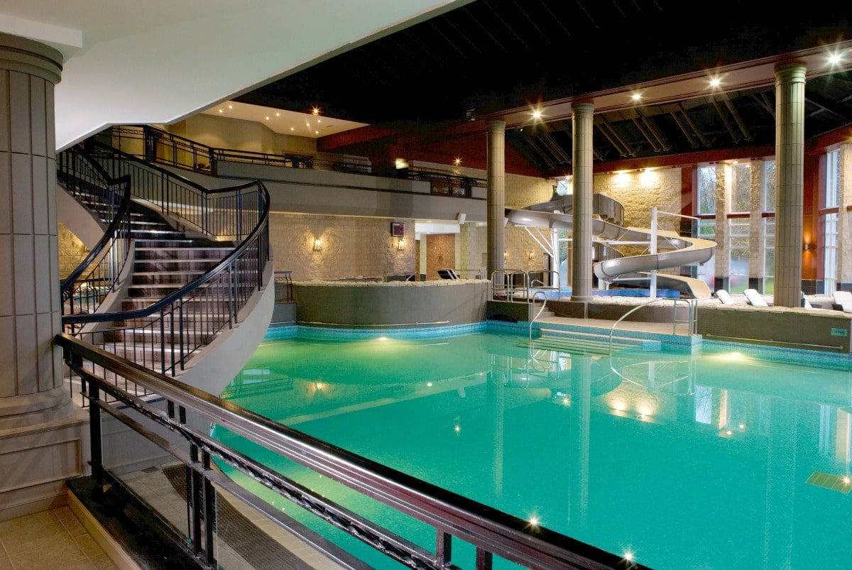 When families are tired of admiring the gorgeous Loch Lomond, they can admire Cameron House's gorgeous indoor pool.