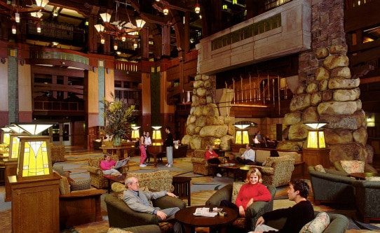 Relaxing in great room at Grand Californian