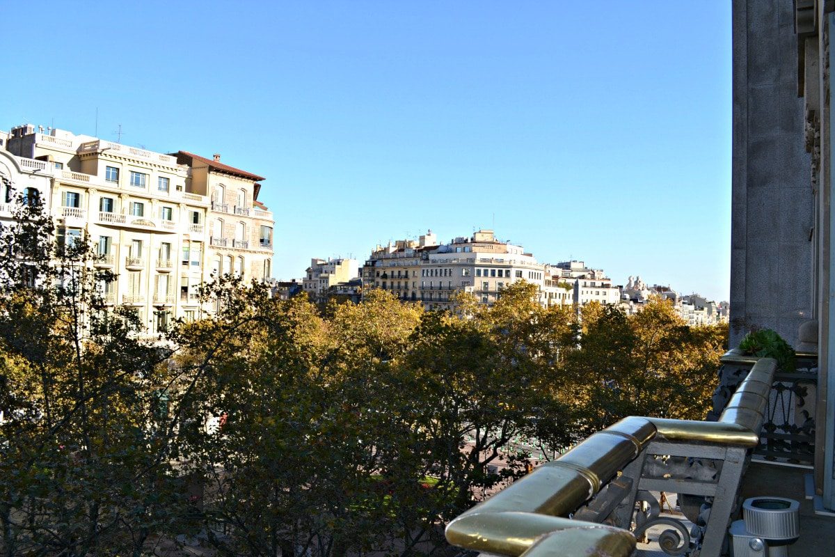 View of Passeig de Gracia from balcony