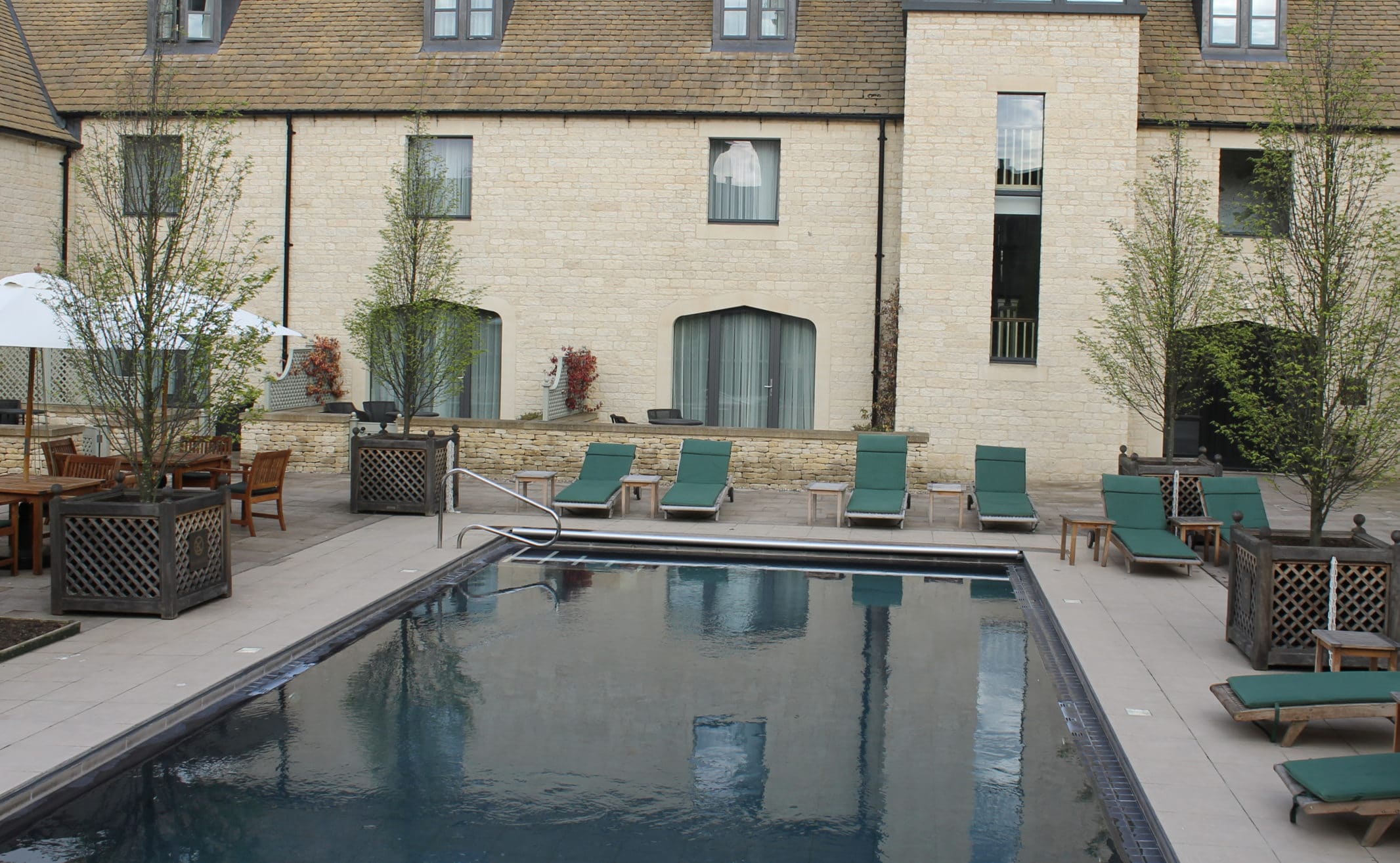 The heated outdoor pool at Ellenborough Park is so inviting.