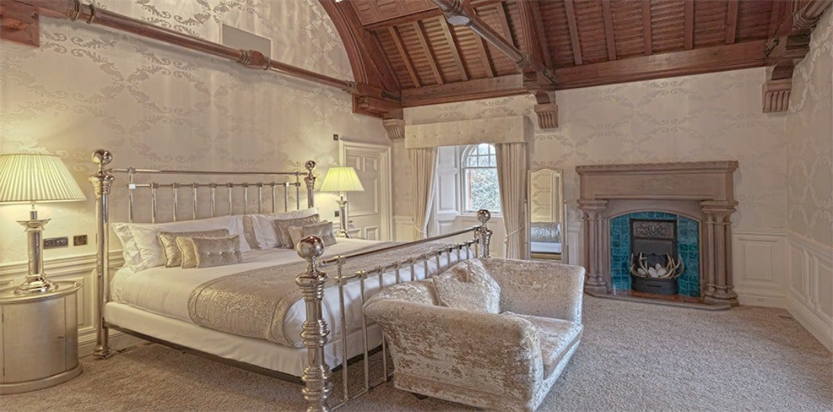 Dreamy interiors like this make Fonab Castle a fabulous choice in Scotland.