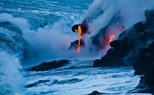Kilauea Lava Flow into Ocean