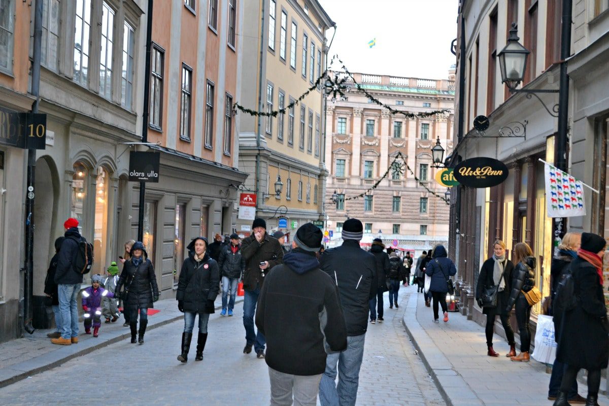 Winter on the streets of Gamla Stan