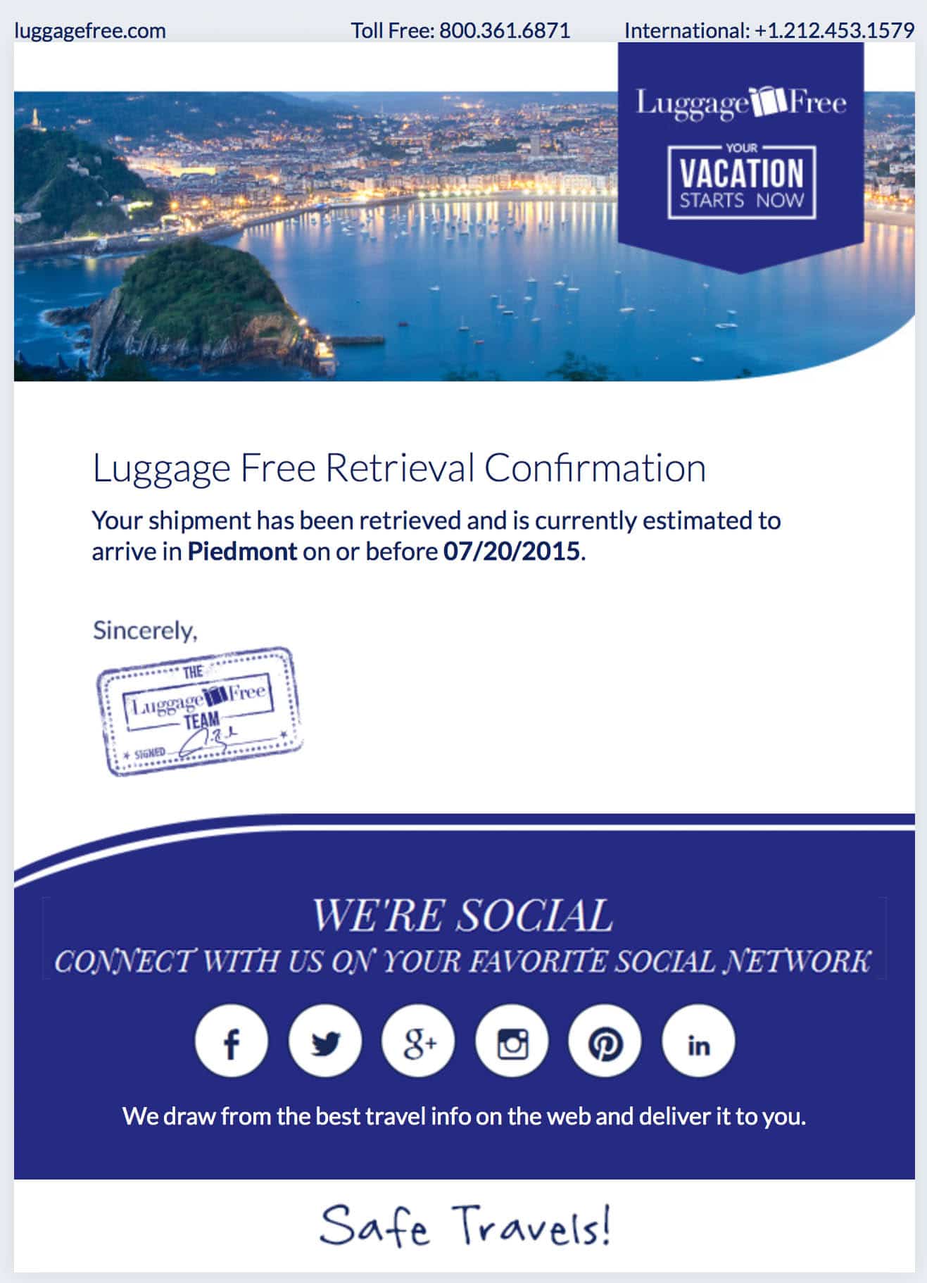 luggage-free-confirmation-page