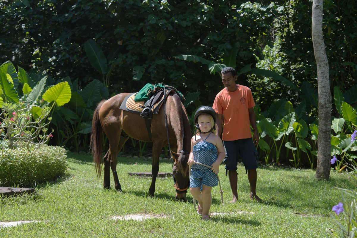Little ones can get a taste of riding via the kids' pony club