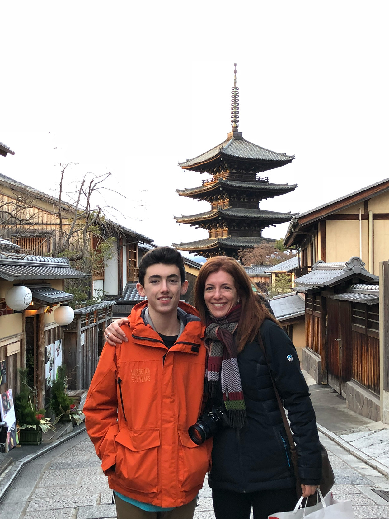 Amie and her son in Japan- credit Amie O