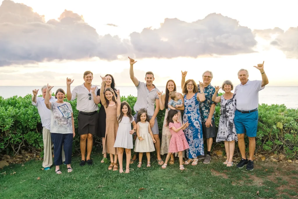 A multigenerational family on vacation