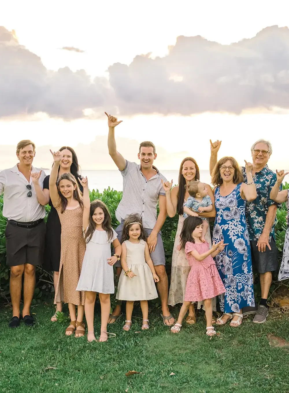 A multigenerational family on vacation