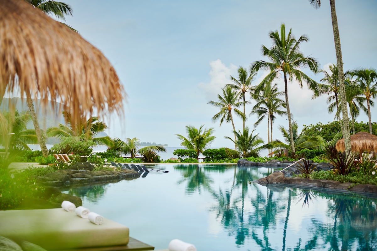 The family-friendly pool at 1 Hotel Hanalei Bay on Kauai