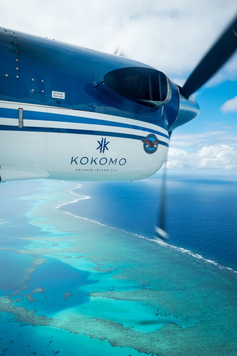 Arrival to Kokomo Fiji aboard a seaplane