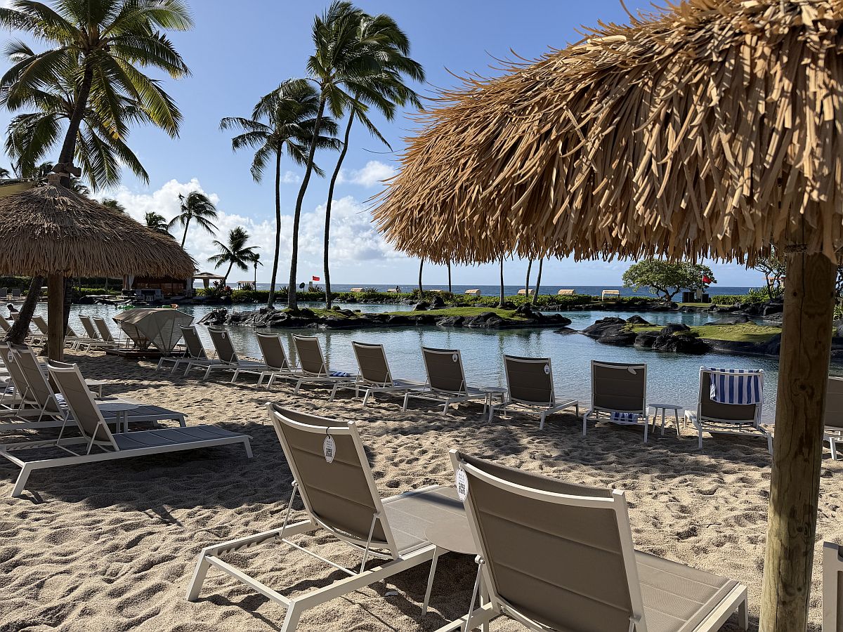 The Salt Water pool with sand at the Grand Hyatt Kauai