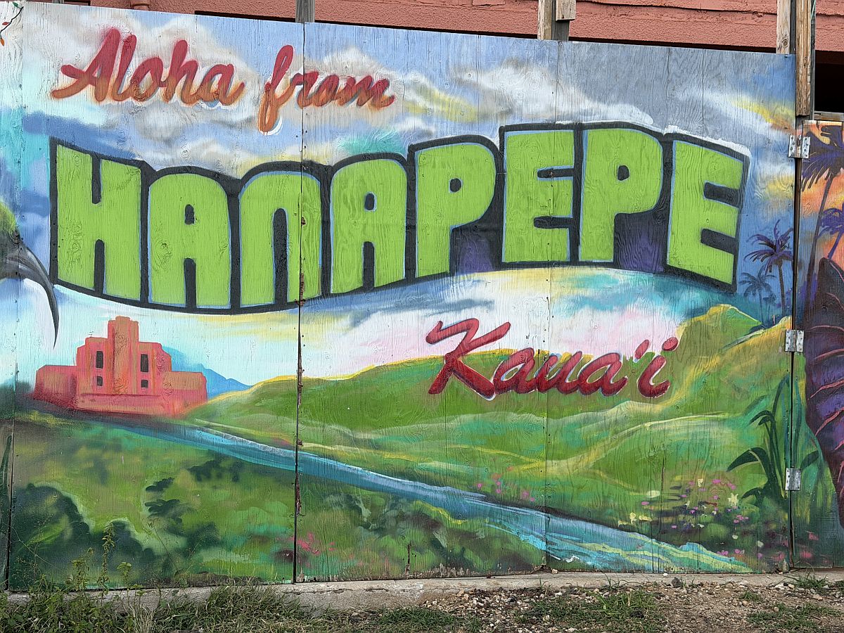 Hanapepe town sign